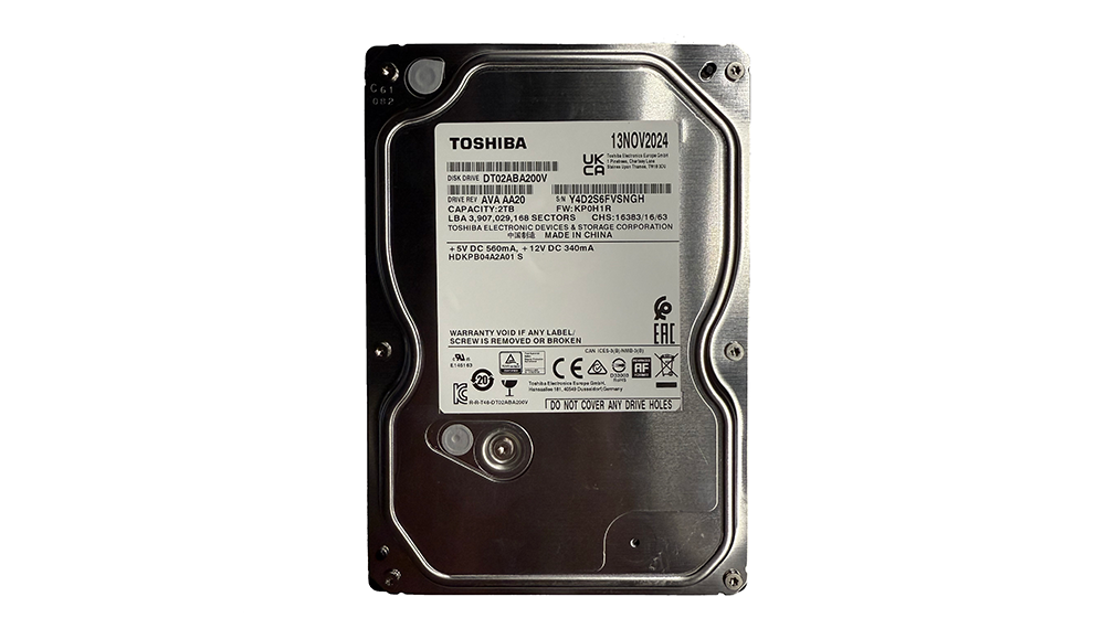 検品済み】TOSHIBA 2TB HDD DT02ABA200V (使用2367時間) 管理:H-24