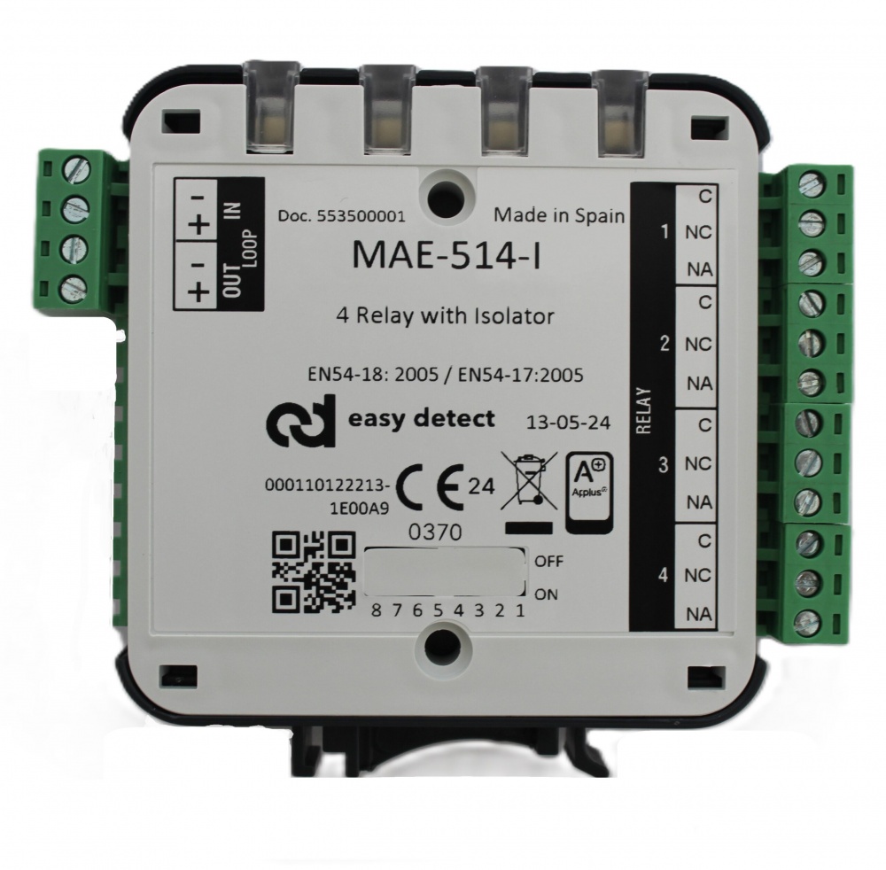 Addressable Rlay Modlue Addressable 4 Output Relay Module • MAE-514-I • Easy Detect