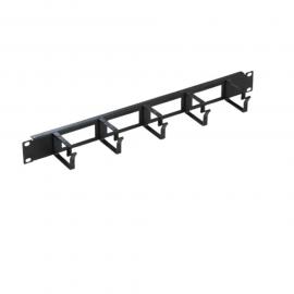 1U 19" Cable Management horizontal Panel 5 Rings