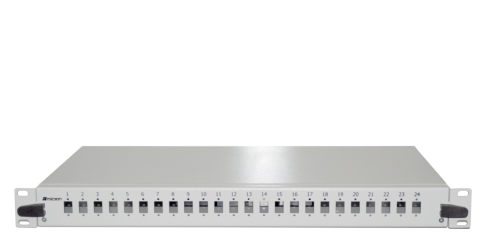 1U 19" B TYPE 24 PORT SCS FIBER OPTICAL BOX WHITE