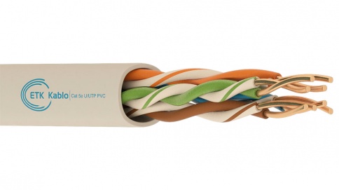 ქსელის კაბელი - Cat5e UTP PVC 25AWG 100% სპილენძი შიდა გამოყენების 305 მეტრი