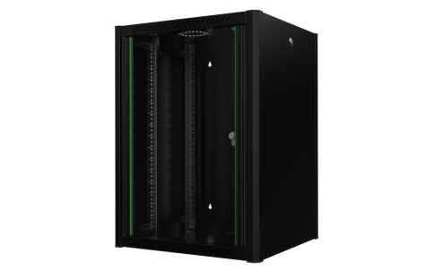 WALL TYPE NETWORK CABINET, 16U W=600MM D=600MM, BLACK, Mirsan 