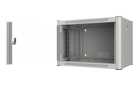 WALL TYPE NETWORK CABINET, 7U W=600MM D=450MM, White, Mirsan 