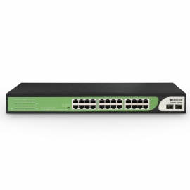 Unmanaged Switch - 24 Gigabit port, 2x SFP, BDCOM 