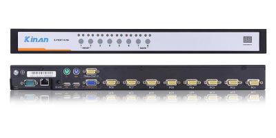 8 პორტიანი USB & PS2 IP KVM სვიჩი ყველა აქსესუარით